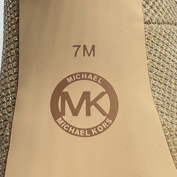 Michael Michael Kors Womens 7M Gold Chantal Platform Pumps Heels Shoes - Picture 15 of 15